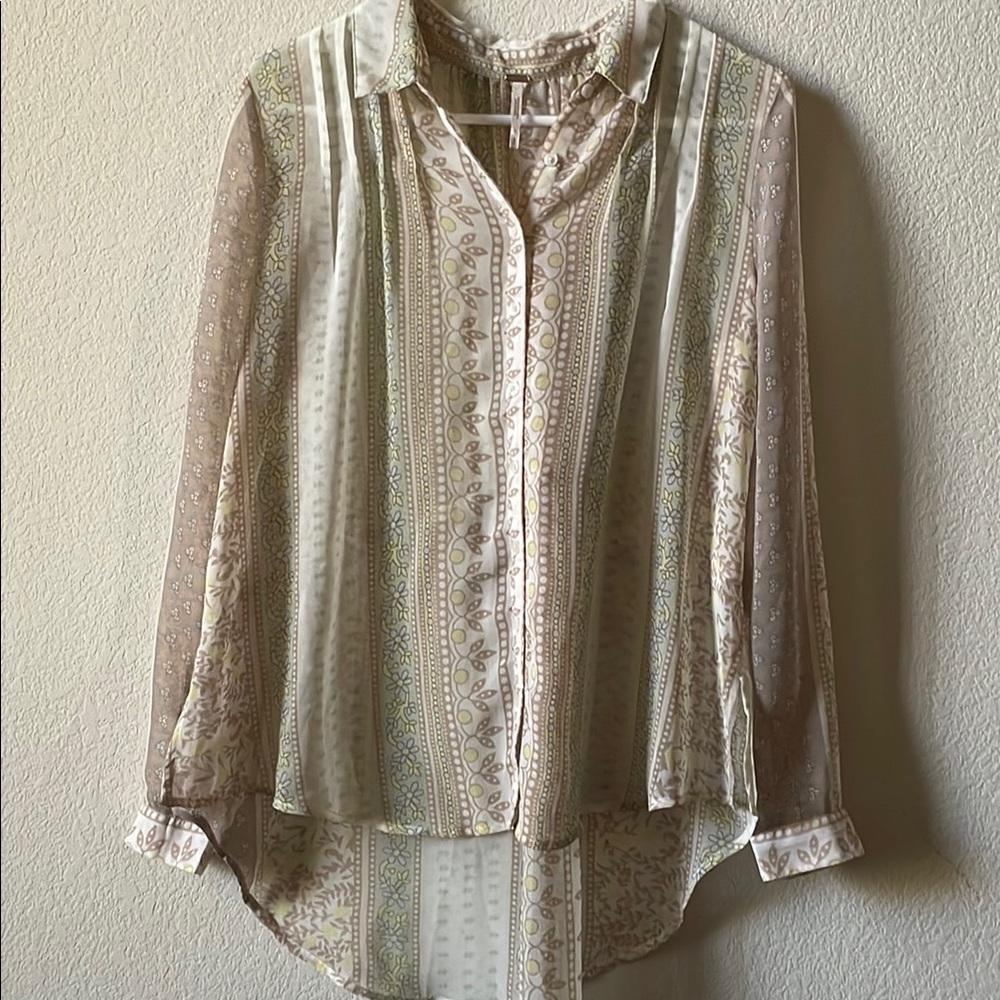 Free people Elegant Women's Patterned Blouse S